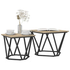 vidaXL Beistelltisch-Set 2 pcs Sonoma-Eiche Ingenieure Holz und Stahl