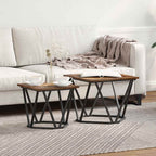 vidaXL Beistelltisch-Set 2 pcs Geräucherte Eiche