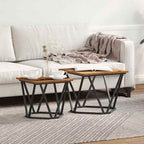 vidaXL Beistelltisch-Set 2 pcs Altholz Ingenieure Holz und Stahl