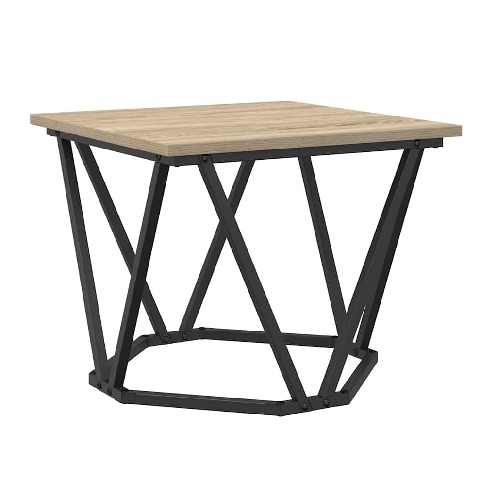vidaXL Couchtisch 3 pcs Sonoma-Eiche Ingenieure Holz und Stahl
