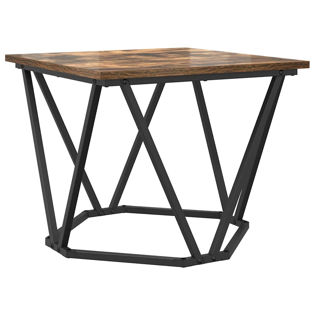 vidaXL Couchtisch 3 pcs Geräucherte Eiche Ingenieure Holz und Stahl