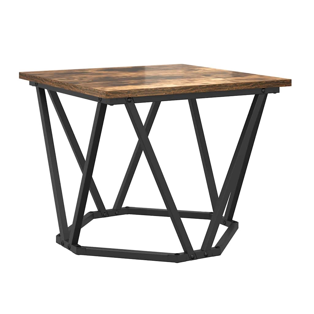 vidaXL Couchtisch 3 pcs Geräucherte Eiche Ingenieure Holz und Stahl