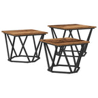 vidaXL Couchtisch 3 pcs Altholz Ingenieure Holz und Stahl