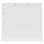 vidaXL Waschtischspiegel Weiß 60 x 55 x 18 cm Glas und furniertes Holz