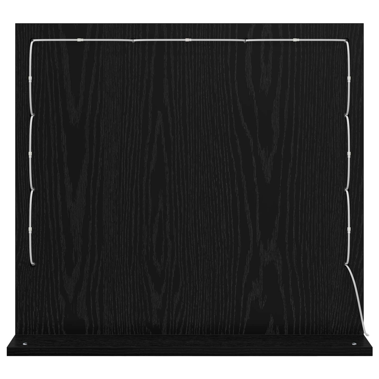 vidaXL Waschtischspiegel Schwarz Eichen-Optik 60 x 55 x 18 cm