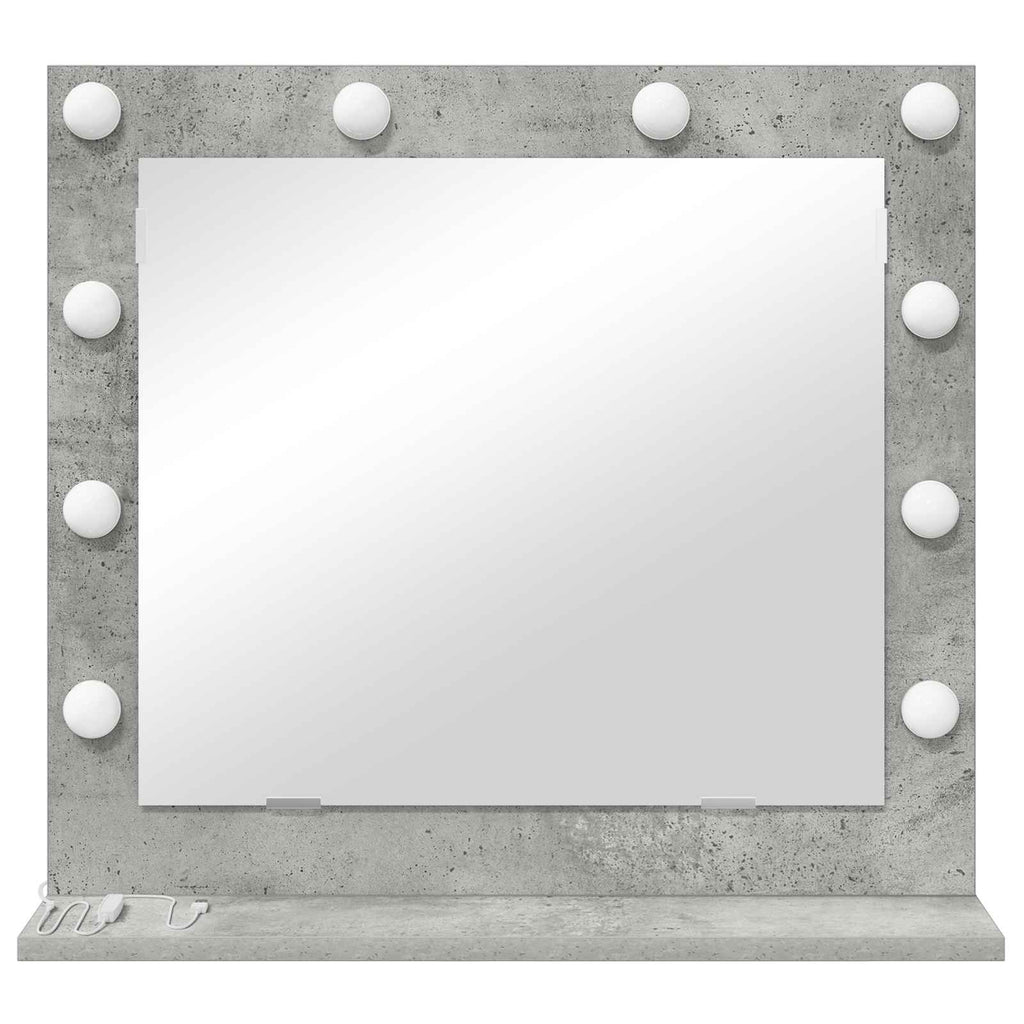 vidaXL Waschtischspiegel Rechtwinklig Beton Grau 60 x 55 x 18 cm