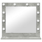 vidaXL Waschtischspiegel Rechtwinklig Beton Grau 60 x 55 x 18 cm