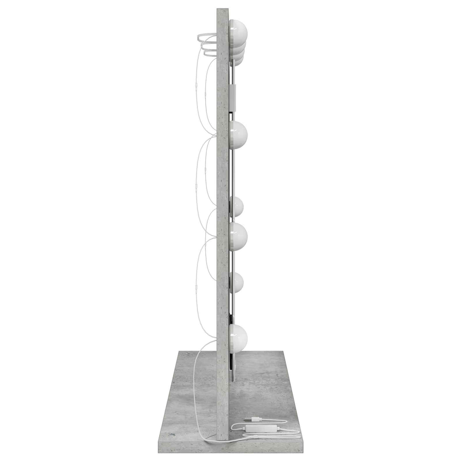 vidaXL Waschtischspiegel Rechtwinklig Beton Grau 60 x 55 x 18 cm