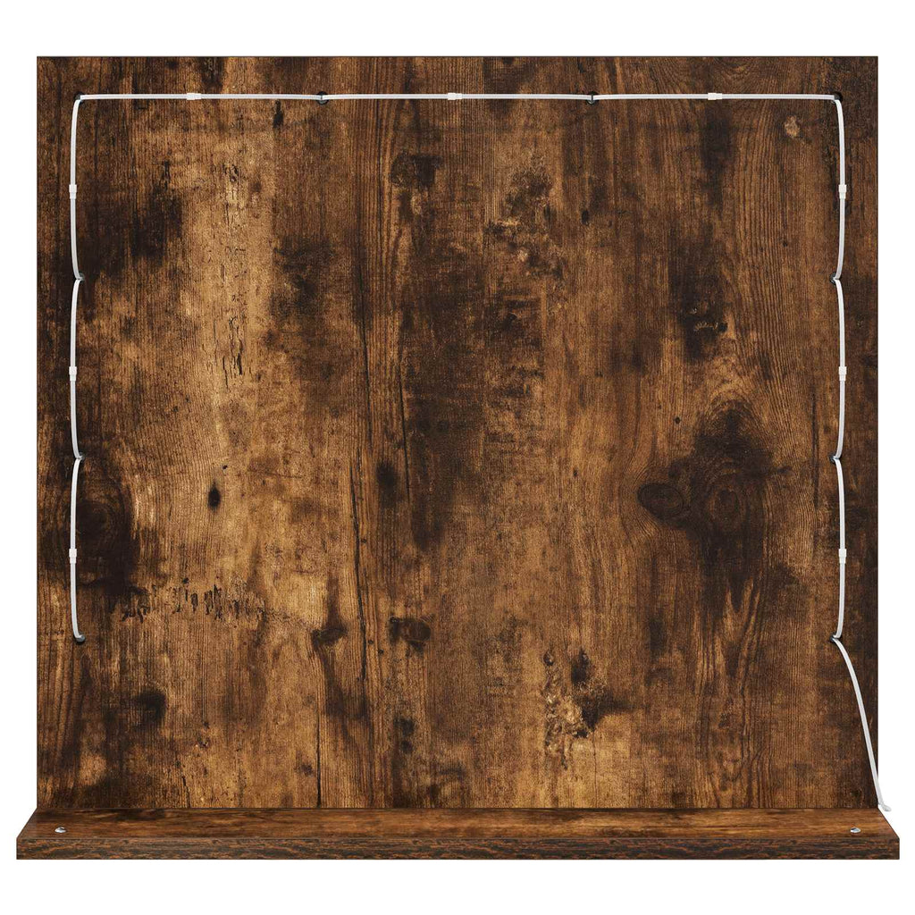 vidaXL Waschtischspiegel mit Spiegel Geräucherte Eiche 60 x 55 x 18 cm