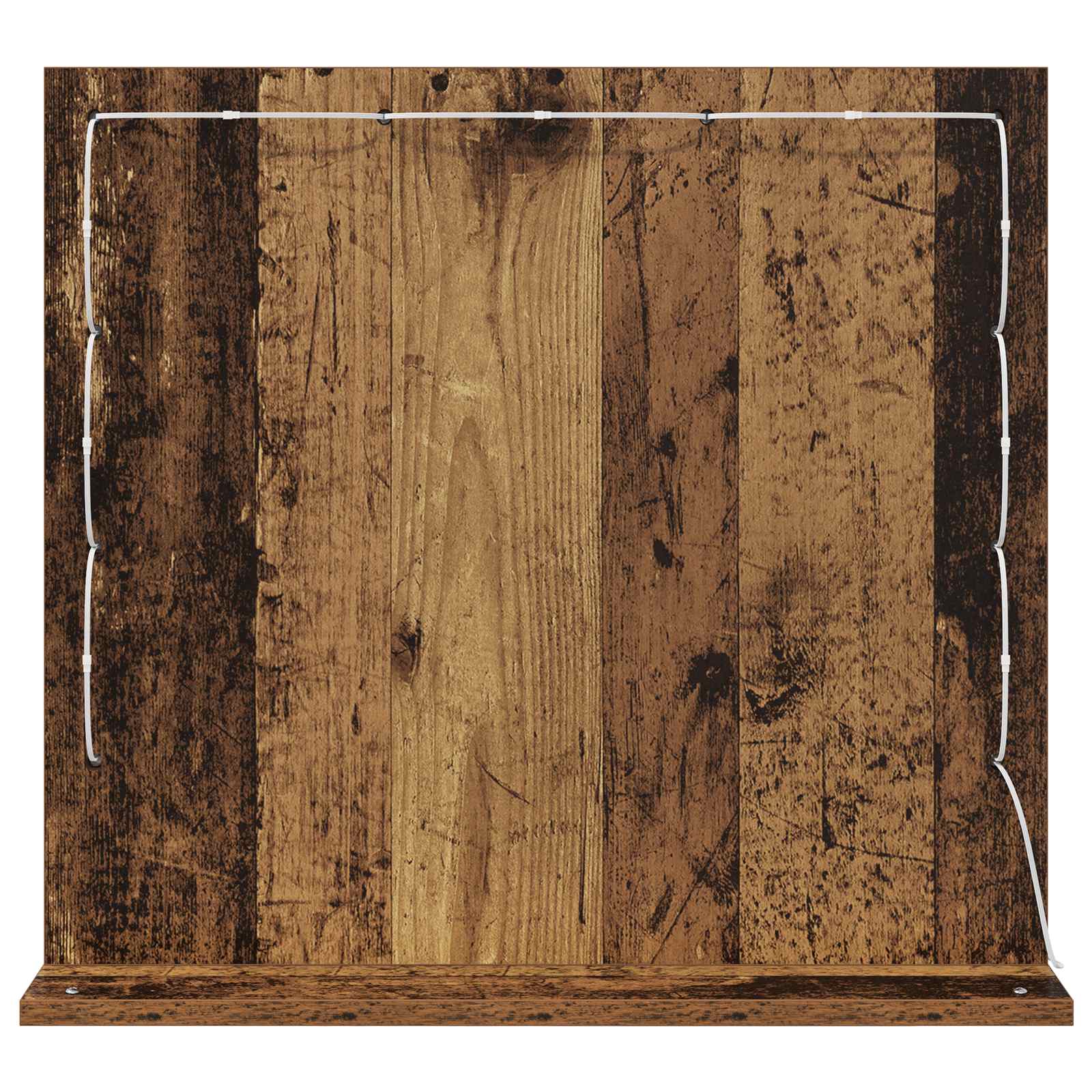 vidaXL Waschtischspiegel Rechtwinklig Altholz 60 x 55 x 18 cm