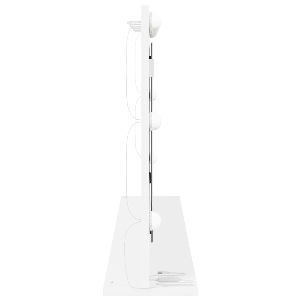 vidaXL Waschtischspiegel Rechtwinklig Weiß 100 x 55 x 18 cm
