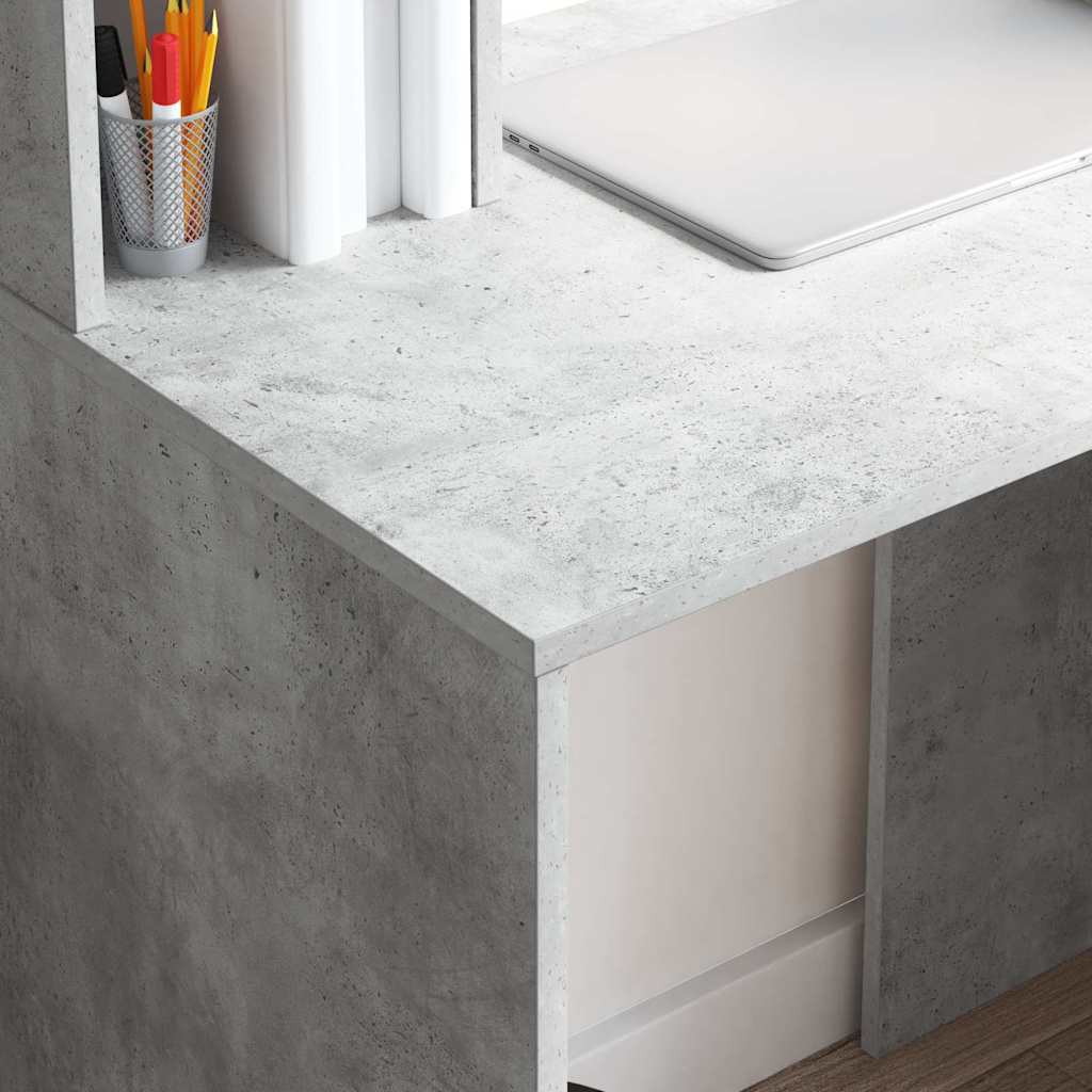 vidaXL Schreibtisch Beton Grau 91 x 50 x 149 cm Holzwerkstoff