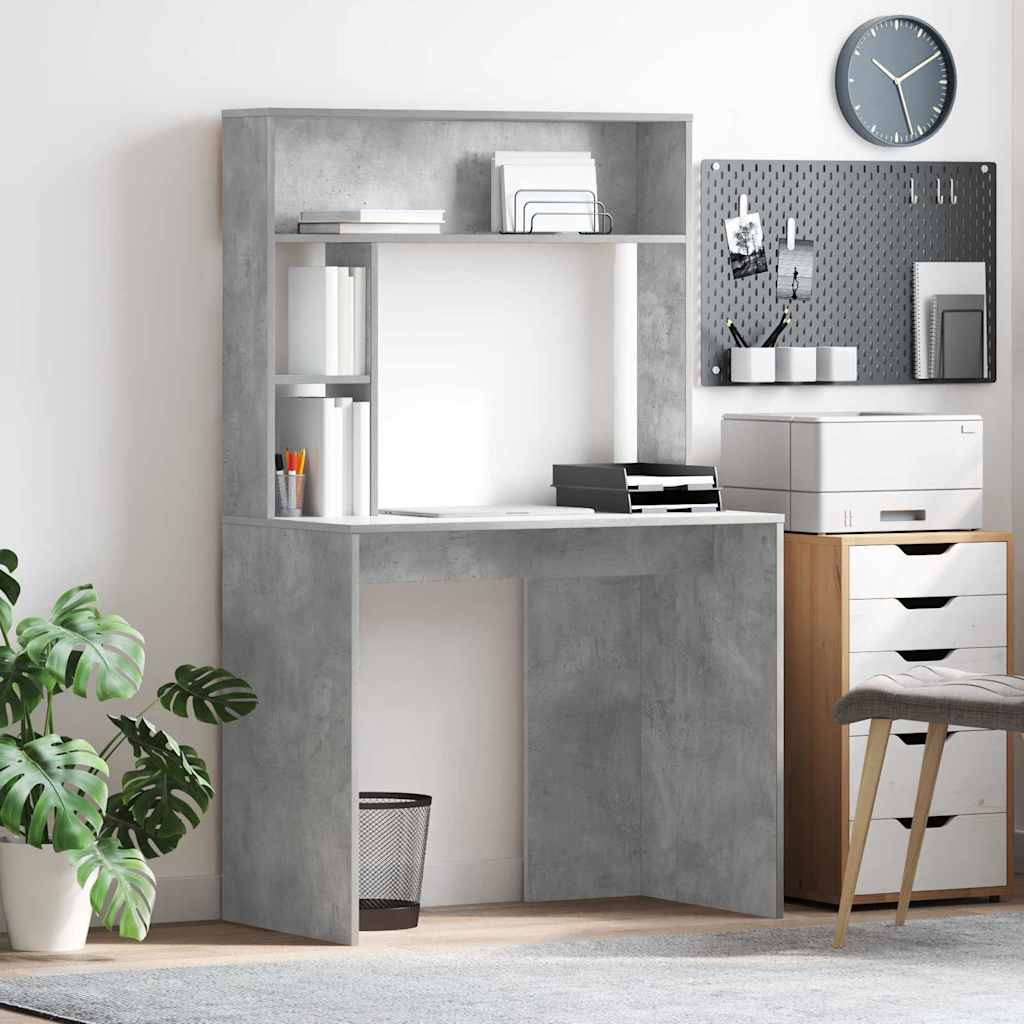 vidaXL Schreibtisch Beton Grau 91 x 50 x 149 cm Holzwerkstoff