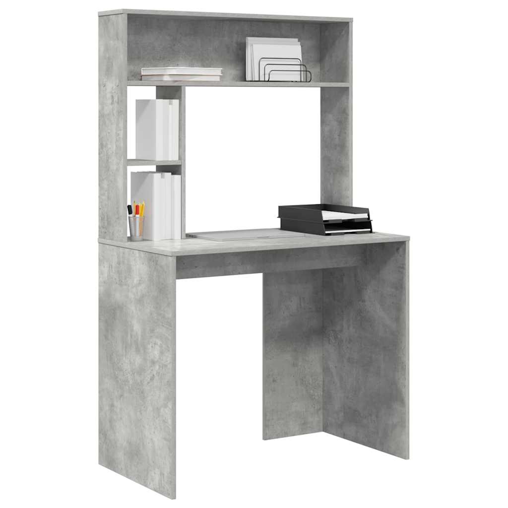 vidaXL Schreibtisch Beton Grau 91 x 50 x 149 cm Holzwerkstoff