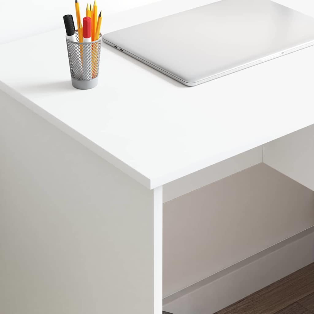 vidaXL Schreibtisch mit Schubladen Weiß 90 x 49 x 75 cm Holzwerkstoff