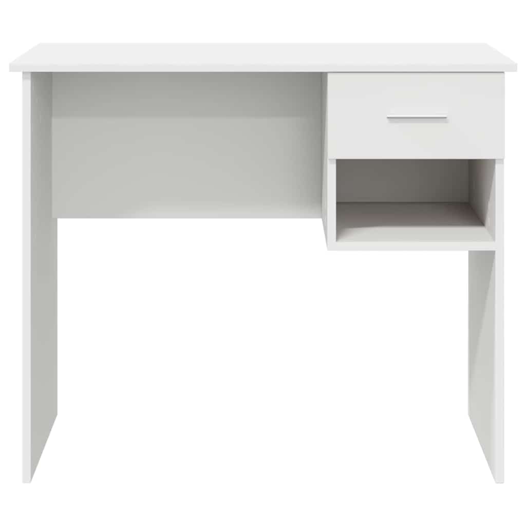 vidaXL Schreibtisch mit Schubladen Weiß 90 x 49 x 75 cm Holzwerkstoff