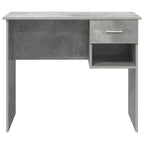 vidaXL Schreibtisch mit Regal Beton Grau 90 x 49 x 75 cm Holzwerkstoff