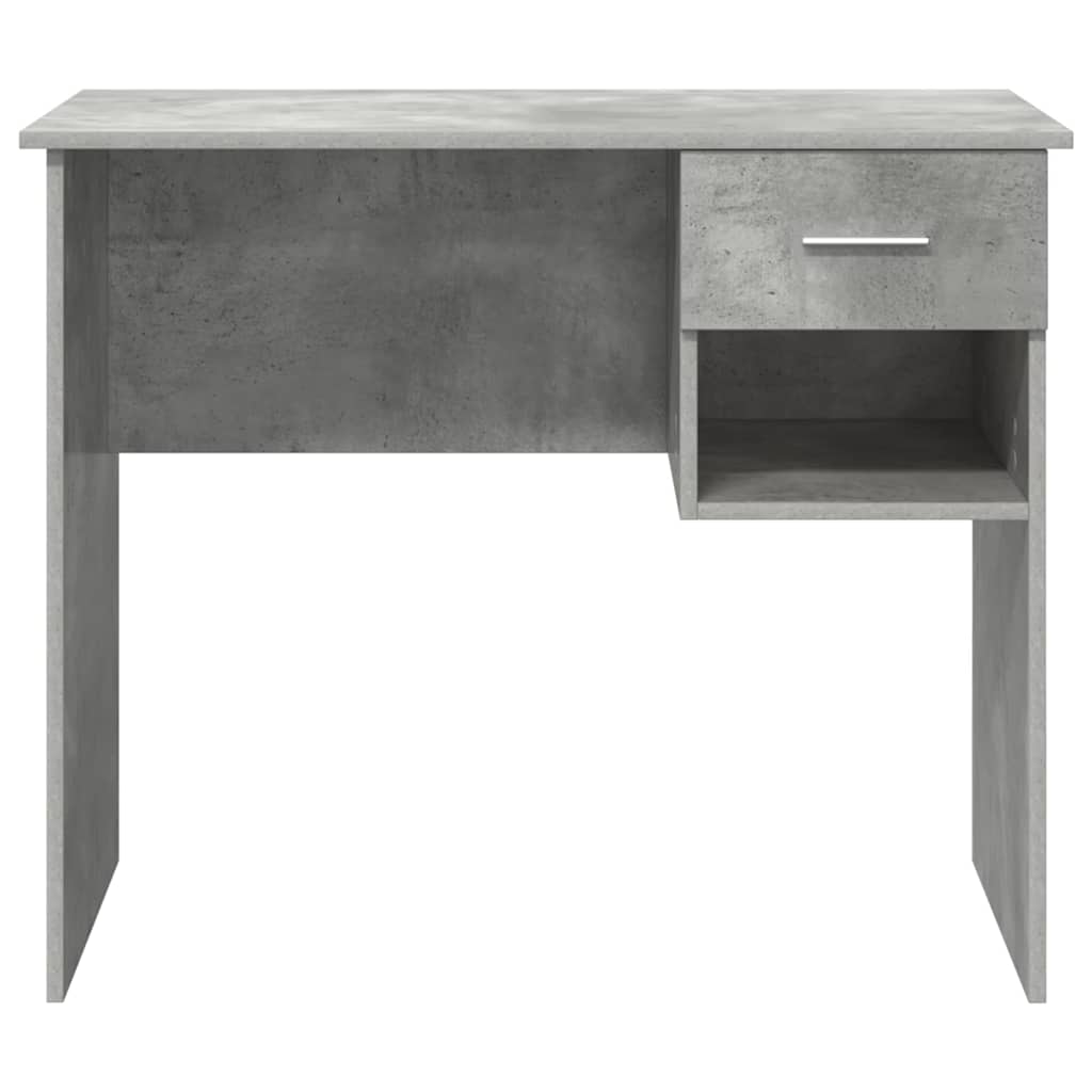 vidaXL Schreibtisch mit Regal Beton Grau 90 x 49 x 75 cm Holzwerkstoff