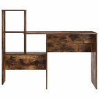 vidaXL Schreibtisch mit Regal Geräucherte Eiche 131,5 x 50 x 106,5 cm