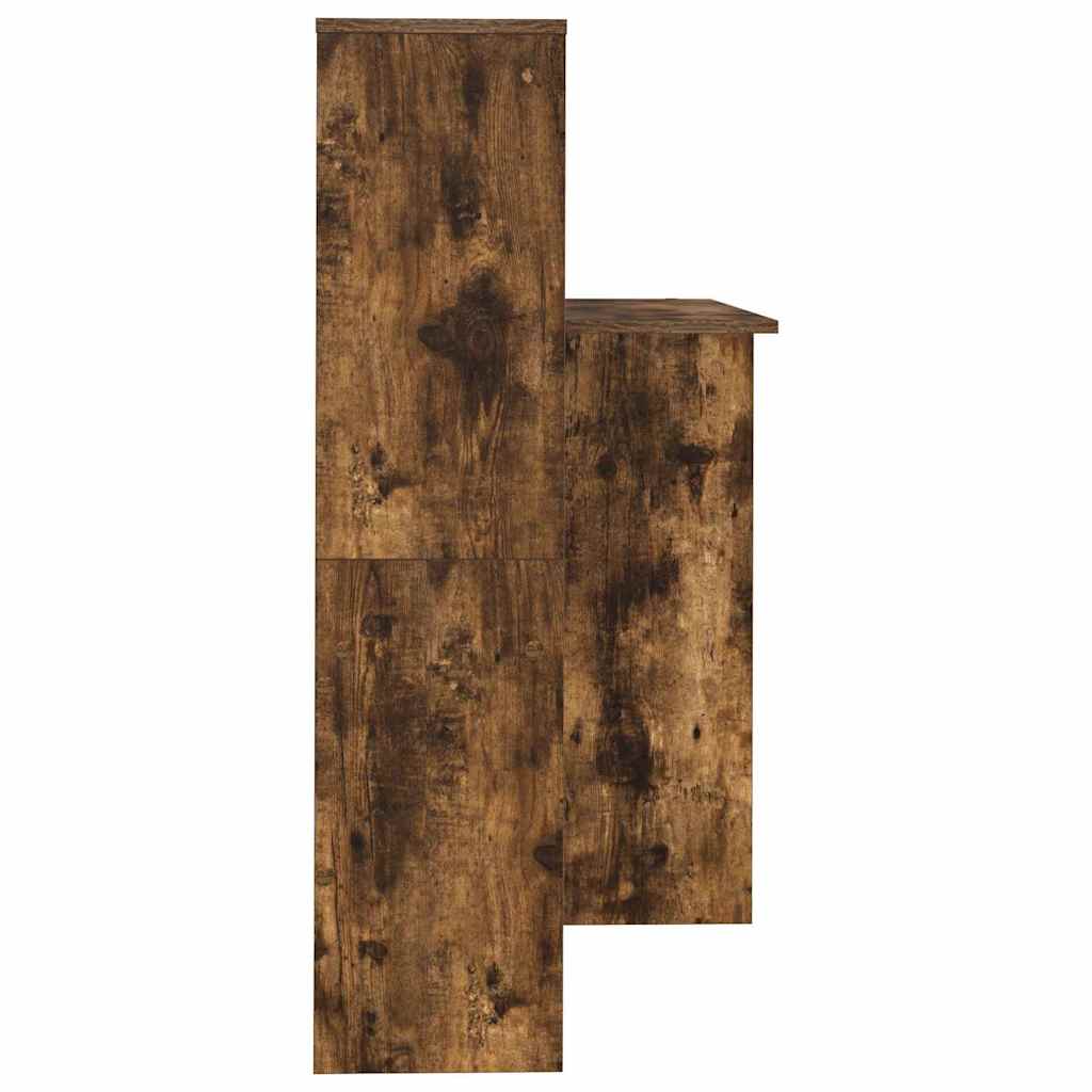 vidaXL Schreibtisch mit Regal Geräucherte Eiche 131,5 x 50 x 106,5 cm