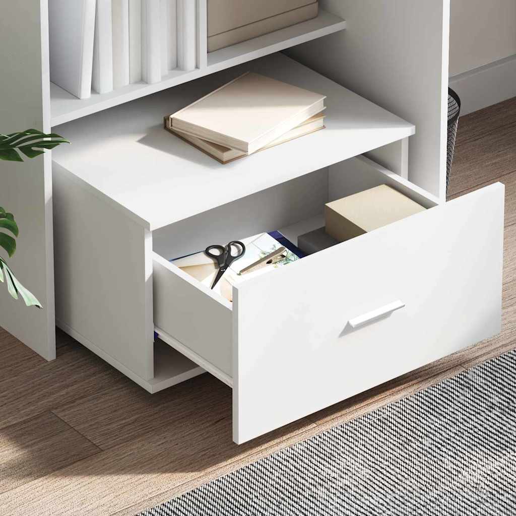 vidaXL Schubladenschrank Mit Rad Weiß 55 x 45 x 31 cm