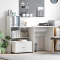 vidaXL Schubladenschrank Mit Rad Weiß 55 x 45 x 31 cm