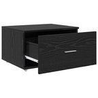 vidaXL Schubladenschrank Mit Rad Schwarz Eichen-Optik 55 x 45 x 31 cm