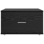 vidaXL Schubladenschrank Mit Rad Schwarz Eichen-Optik 55 x 45 x 31 cm