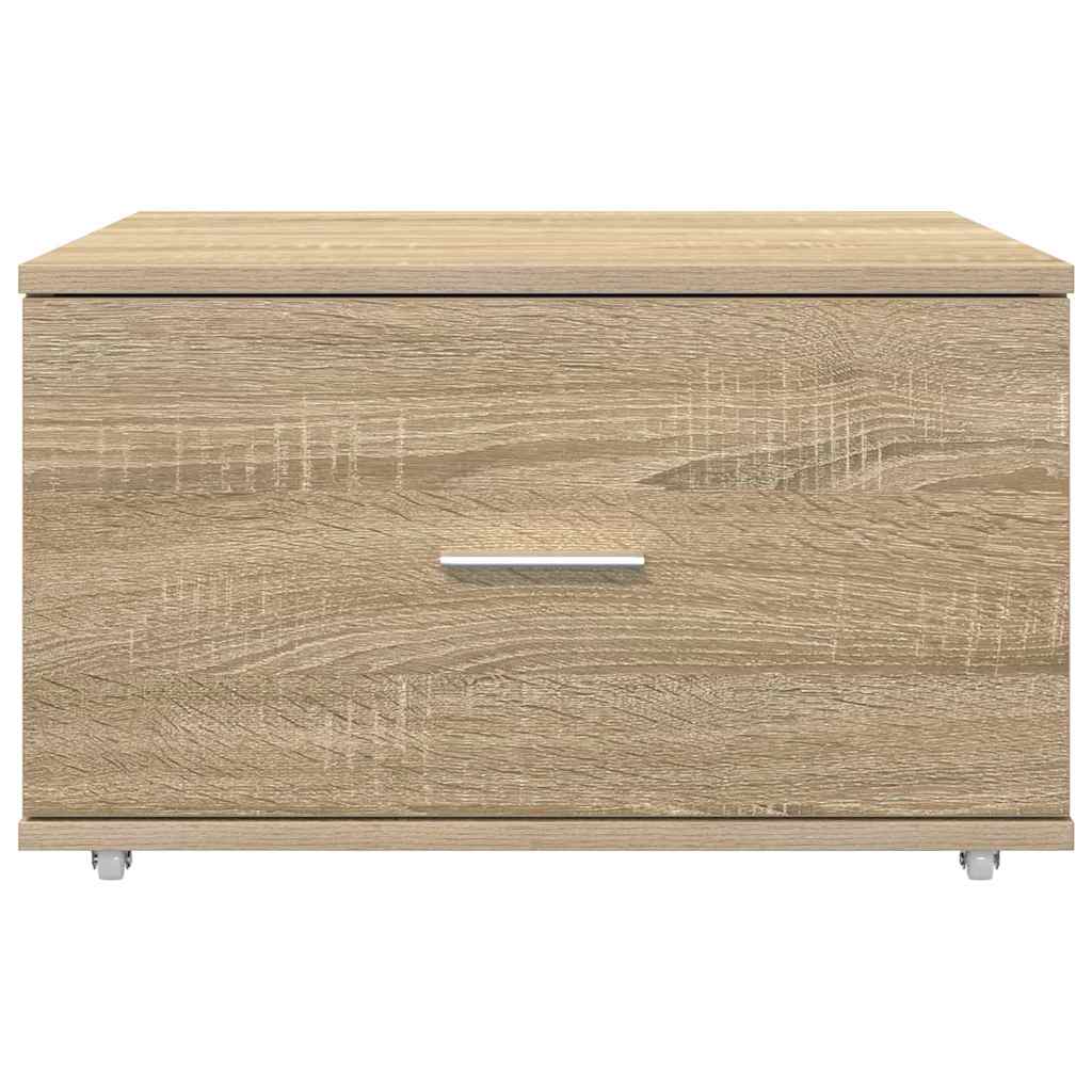 vidaXL Schubladenschrank Mit Rad Sonoma-Eiche 55 x 45 x 31 cm