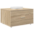 vidaXL Schubladenschrank Mit Rad Sonoma-Eiche 55 x 45 x 31 cm