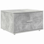 vidaXL Schubladenschrank Mit Rad Beton Grau 55 x 45 x 31 cm