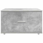 vidaXL Schubladenschrank Mit Rad Beton Grau 55 x 45 x 31 cm