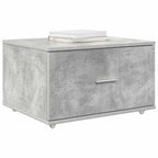 vidaXL Schubladenschrank Mit Rad Beton Grau 55 x 45 x 31 cm