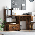 vidaXL Schubladenschrank Mit Rad Geräucherte Eiche 55 x 45 x 31 cm