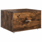 vidaXL Schubladenschrank Mit Rad Geräucherte Eiche 55 x 45 x 31 cm