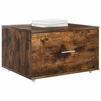 vidaXL Schubladenschrank Mit Rad Geräucherte Eiche 55 x 45 x 31 cm