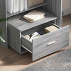 vidaXL Schubladenschrank Mit Rad Graues Sonoma 55 x 45 x 31 cm