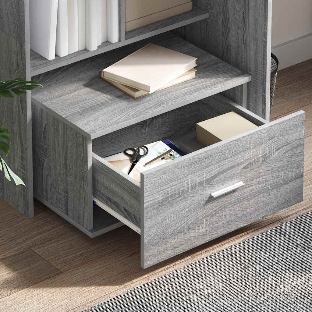 vidaXL Schubladenschrank Mit Rad Graues Sonoma 55 x 45 x 31 cm