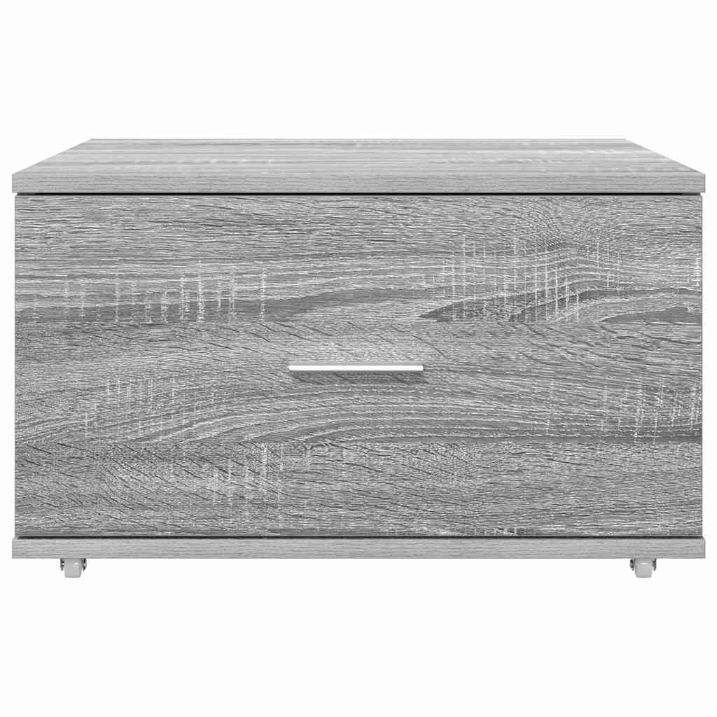 vidaXL Schubladenschrank Mit Rad Graues Sonoma 55 x 45 x 31 cm