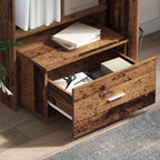 vidaXL Schubladenschrank Mit Rad Altholz 55 x 45 x 31 cm