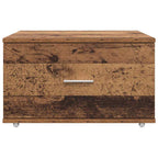 vidaXL Schubladenschrank Mit Rad Altholz 55 x 45 x 31 cm