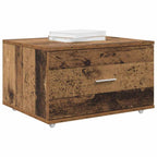 vidaXL Schubladenschrank Mit Rad Altholz 55 x 45 x 31 cm