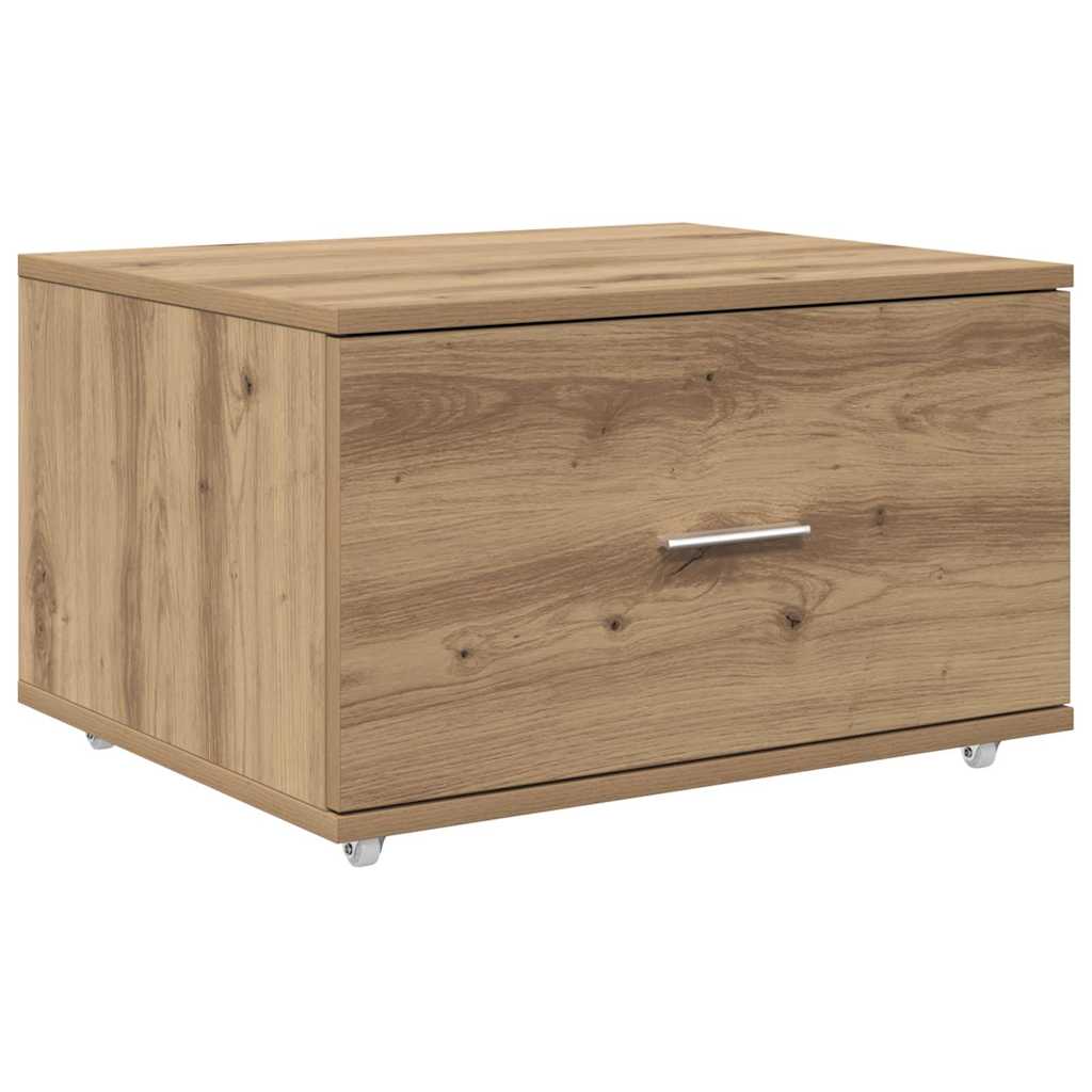 vidaXL Schubladenschrank Mit Rad Artisan-Eiche 55 x 45 x 31 cm