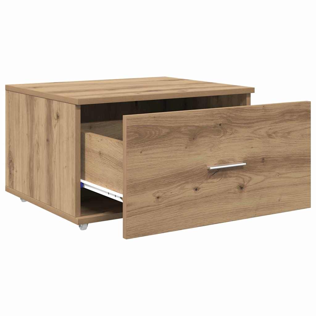vidaXL Schubladenschrank Mit Rad Artisan-Eiche 55 x 45 x 31 cm