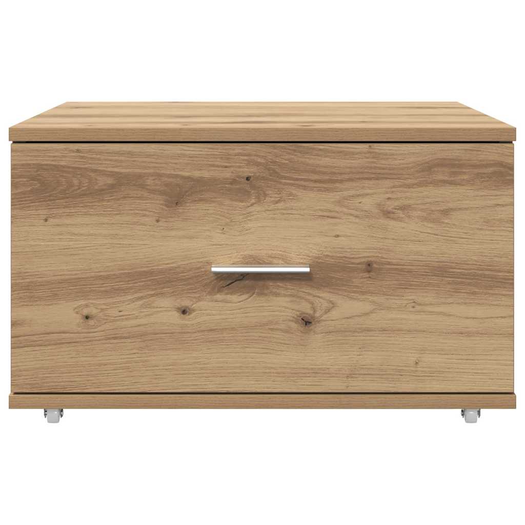 vidaXL Schubladenschrank Mit Rad Artisan-Eiche 55 x 45 x 31 cm