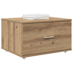 vidaXL Schubladenschrank Mit Rad Artisan-Eiche 55 x 45 x 31 cm