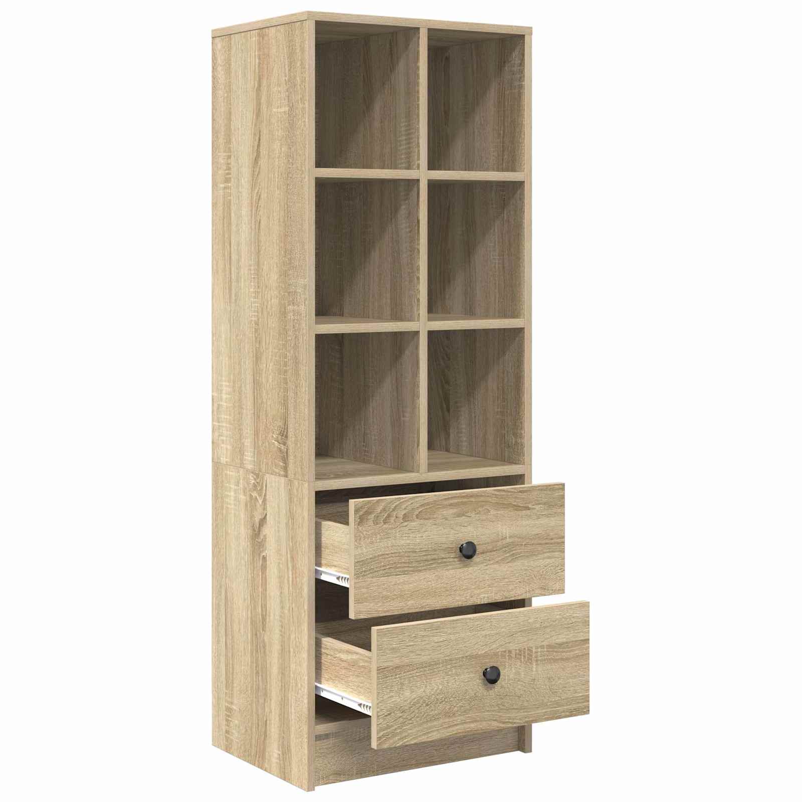 vidaXL Highboard mit Schubladen Sonoma-Eiche 45,5 x 34 x 127 cm
