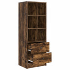 vidaXL Highboard mit Schubladen Geräucherte Eiche 45,5 x 34 x 127 cm