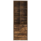 vidaXL Highboard mit Schubladen Geräucherte Eiche 45,5 x 34 x 127 cm