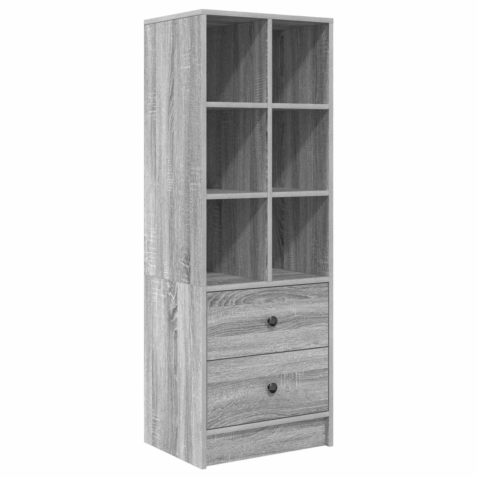 vidaXL Highboard mit Schubladen Graues Sonoma 45,5 x 34 x 127 cm